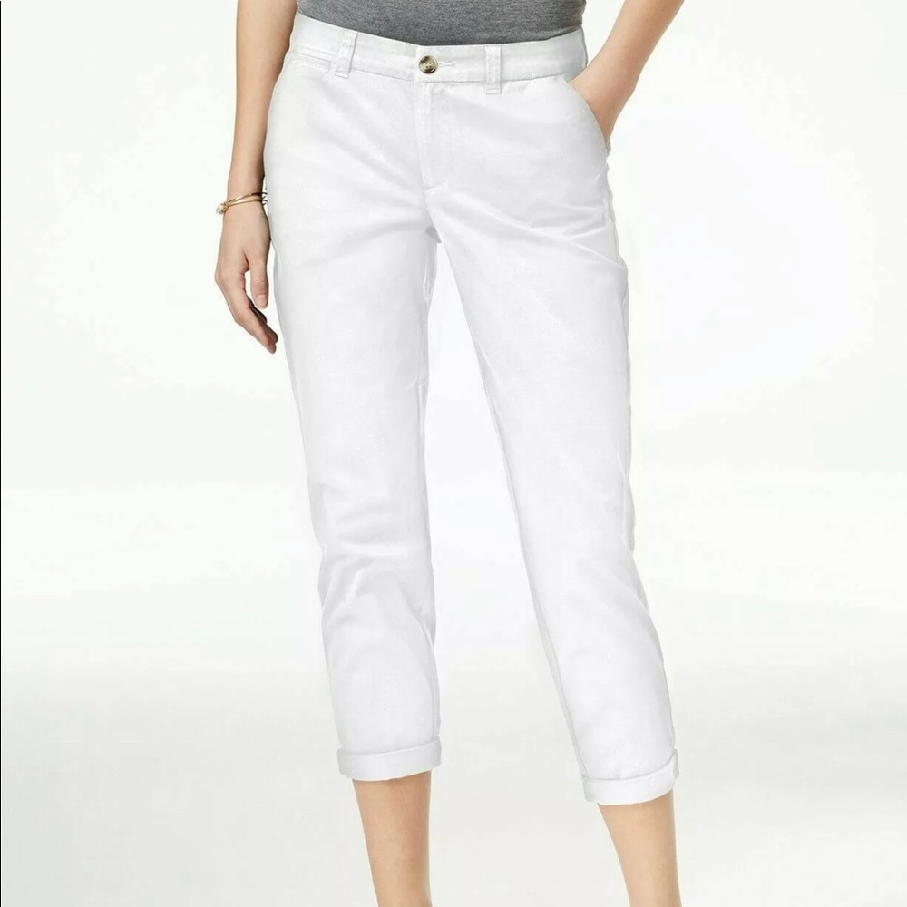 maison Jules white essentials pants